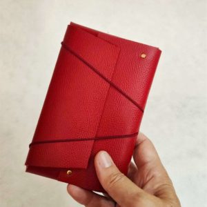 pochette cuir rouge
