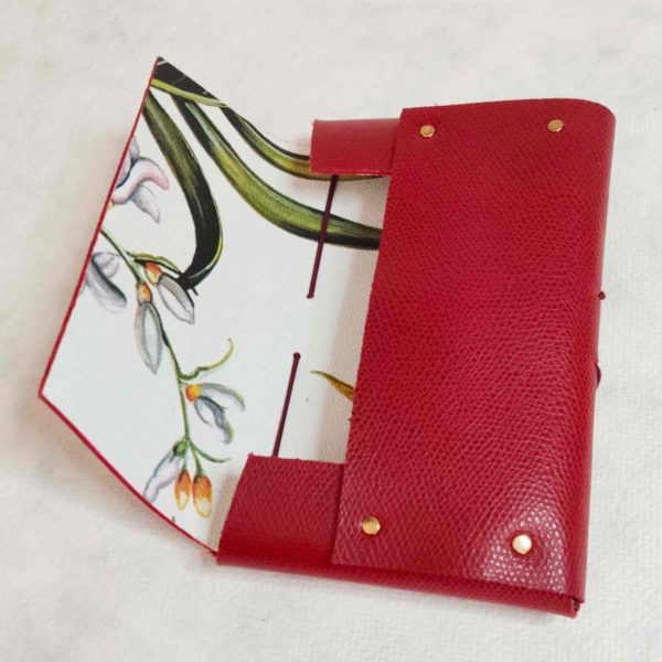 pochette cuir rouge